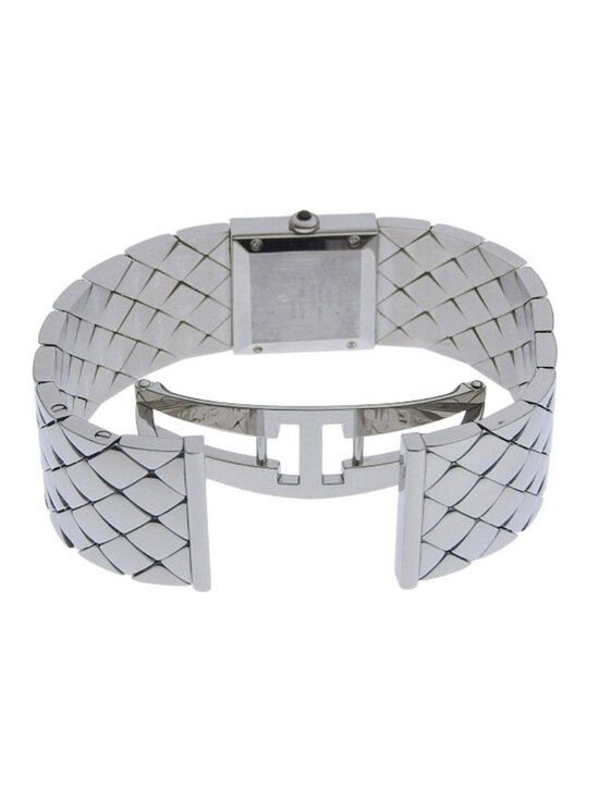 Chanel Quilted Stainless Steel Silver Quartz Analog Display Black Dial Watch main image 8
